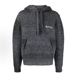 Brand New With Tag Amiri Gray Knit Hoodie